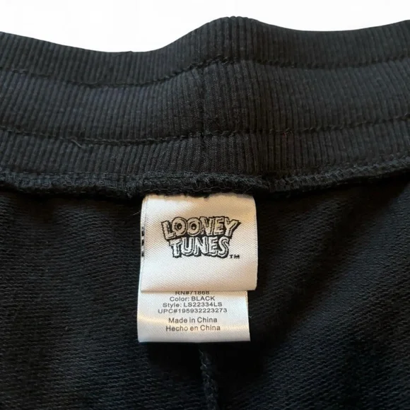 Warner Bros. Black Athletic Shorts with Looney Tunes Characters - Picture 5 of 6